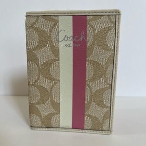 COACH Signature Coated Canvas Passport Case